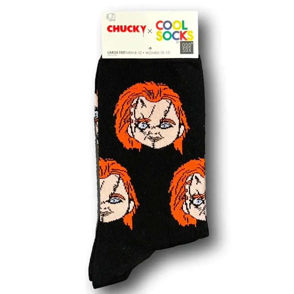 3/$20 Chucky Child's Play Funny Novelty Crew Socks - NWT